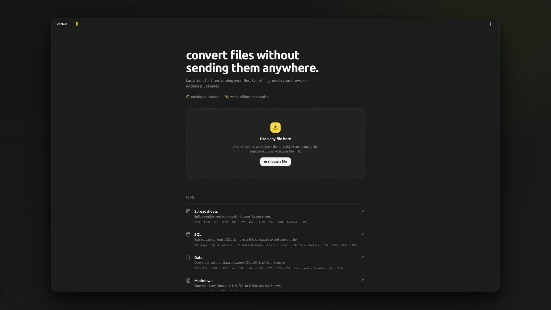 captura de tela de converter-hub